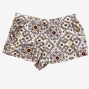 French Connection Electric Mosaic Viscose Summer Drawstring Shorts, Size 12